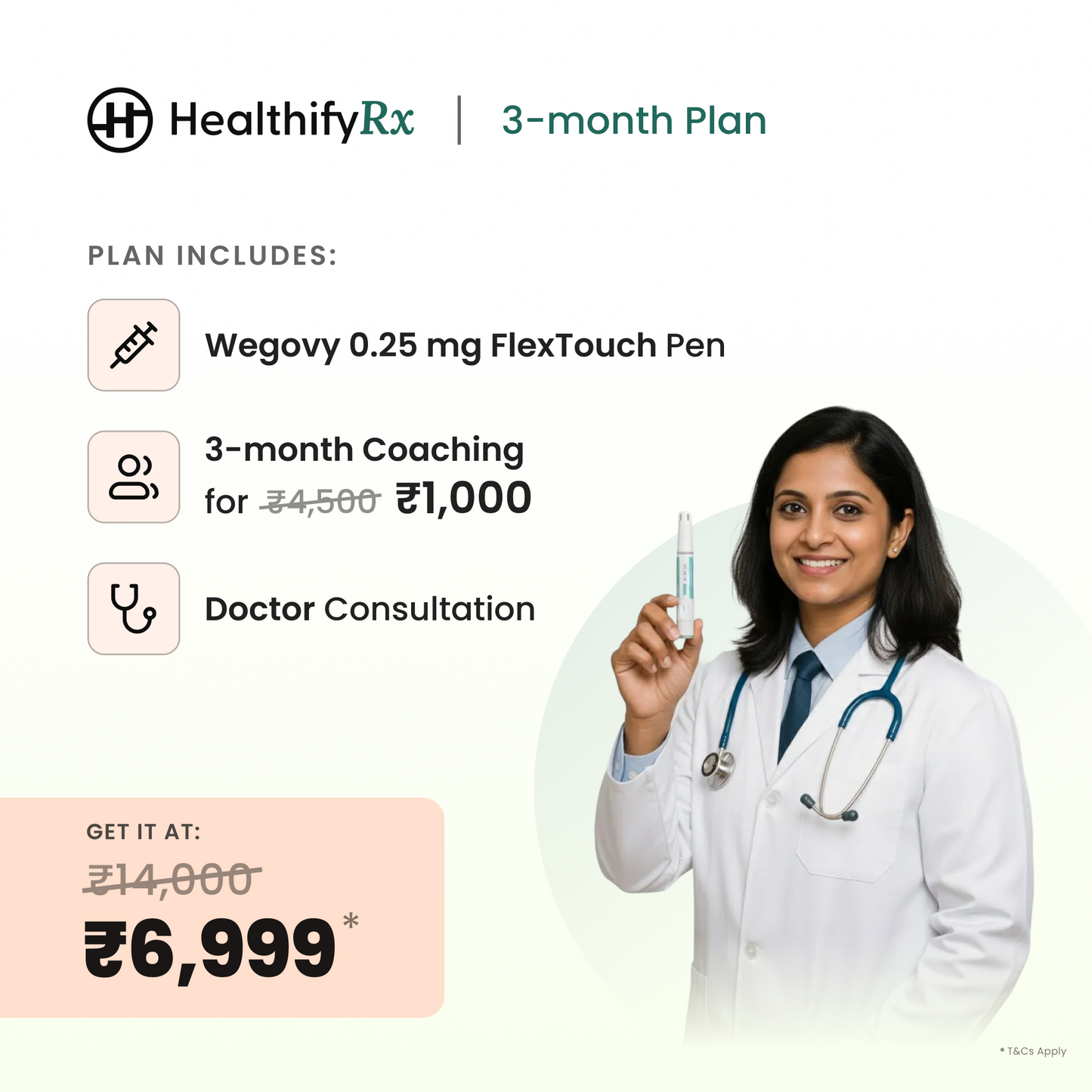 Wegovy 0.25mg - Powered by Healthify Pro Coaching